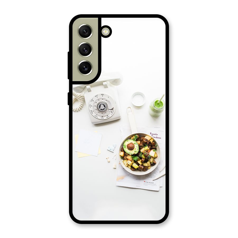 Morning Breakfast Glass Back Case for Galaxy S21 FE 5G