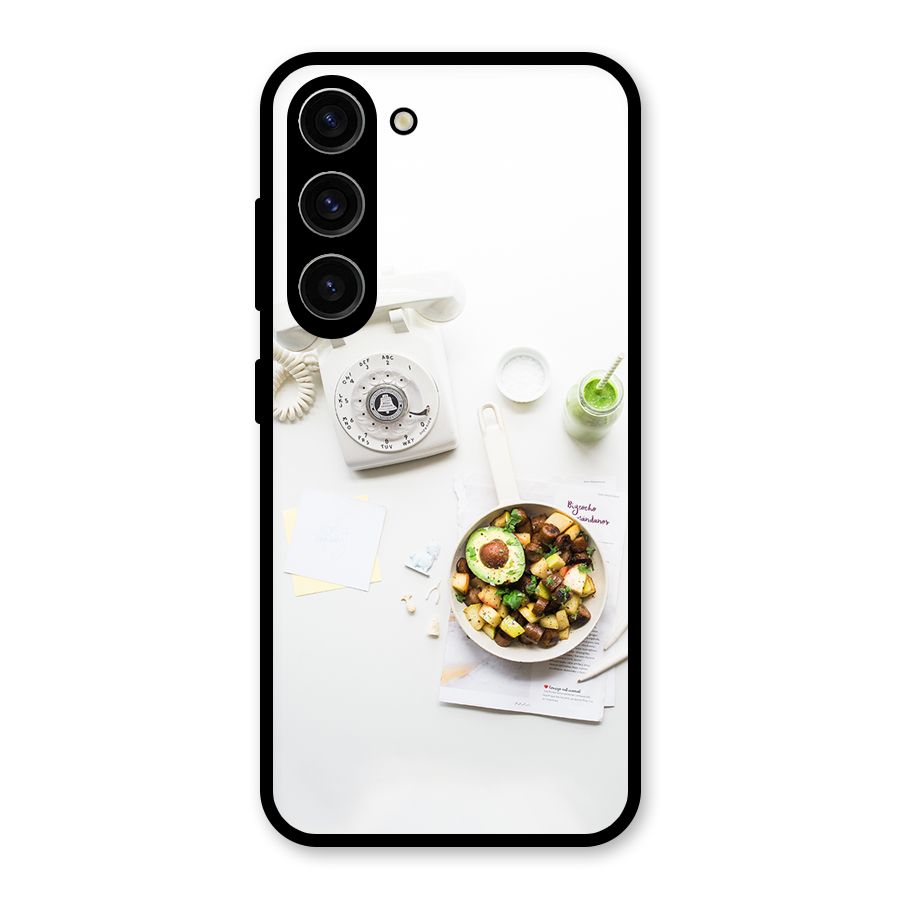Morning Breakfast Glass Back Case for Galaxy S23