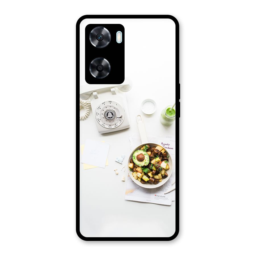 Morning Breakfast Glass Back Case for Oppo A77