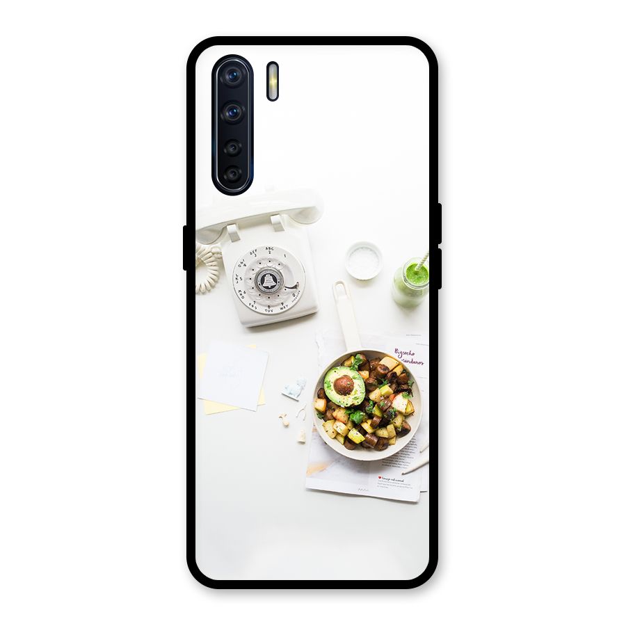 Morning Breakfast Glass Back Case for Oppo F15