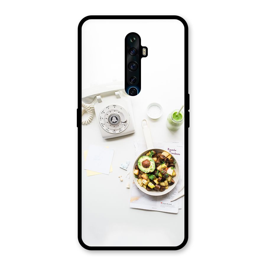 Morning Breakfast Glass Back Case for Oppo Reno2 F