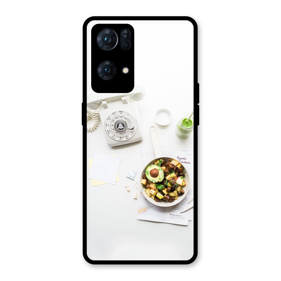 Morning Breakfast Glass Back Case for Oppo Reno7 Pro 5G