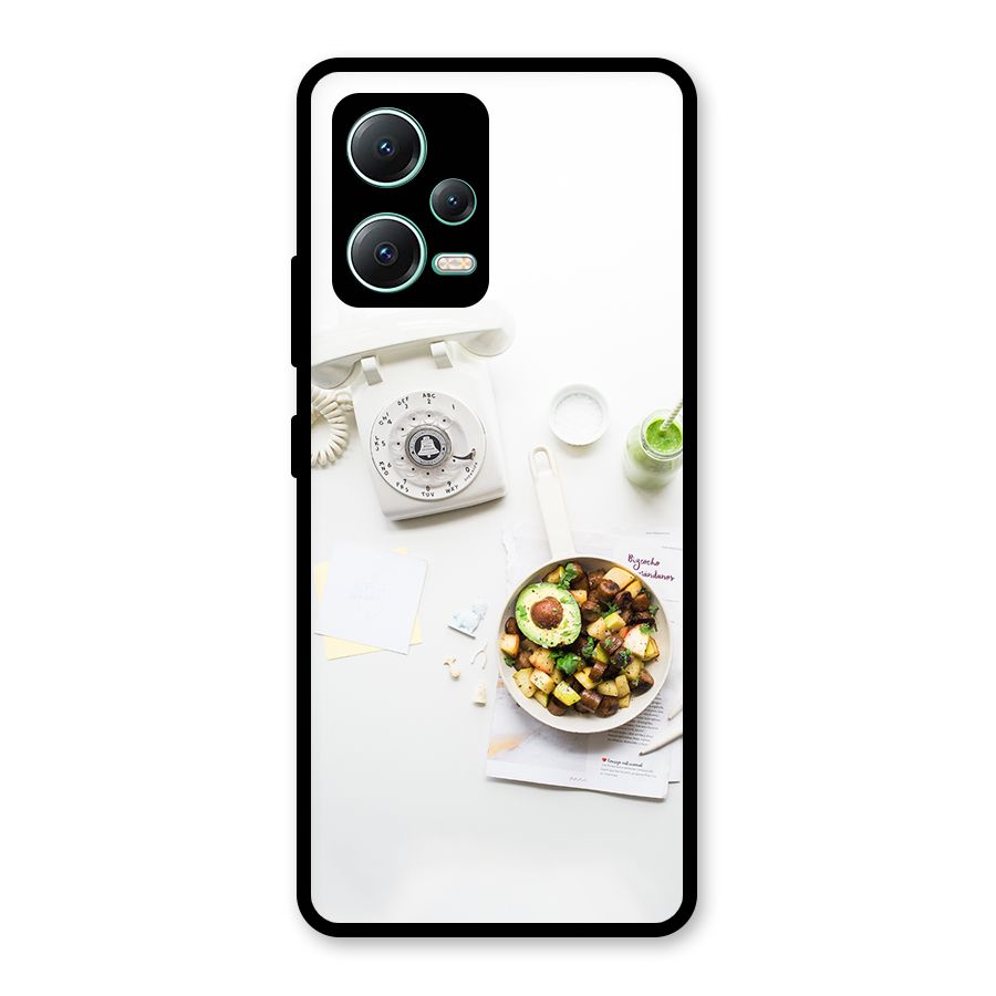 Morning Breakfast Glass Back Case for Redmi Note 12 5G