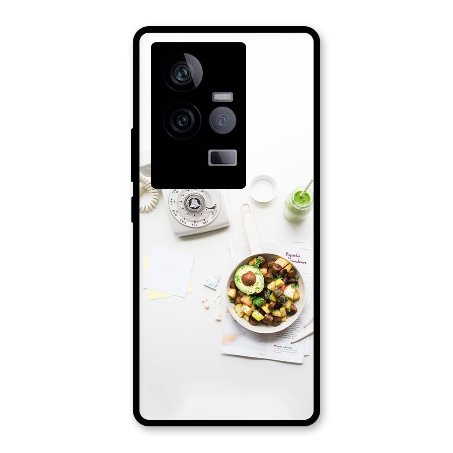 Morning Breakfast Glass Back Case for Vivo iQOO 11 5G