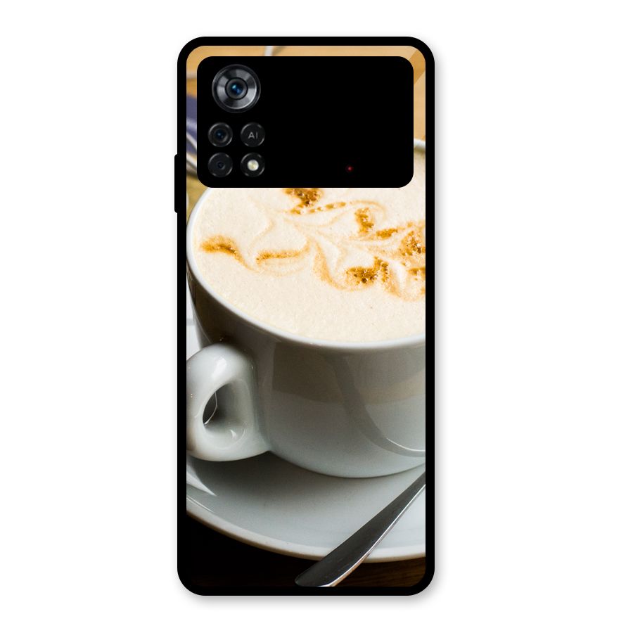 Morning Coffee Glass Back Case for Poco X4 Pro 5G