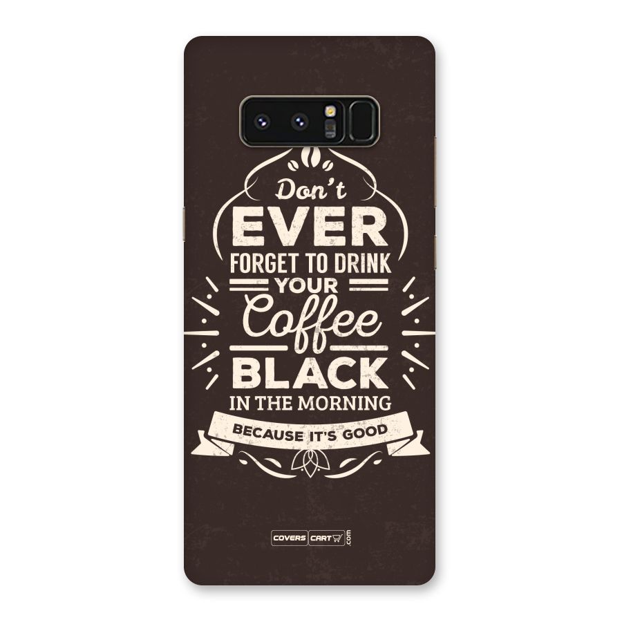Morning Coffee Love Back Case for Galaxy Note 8