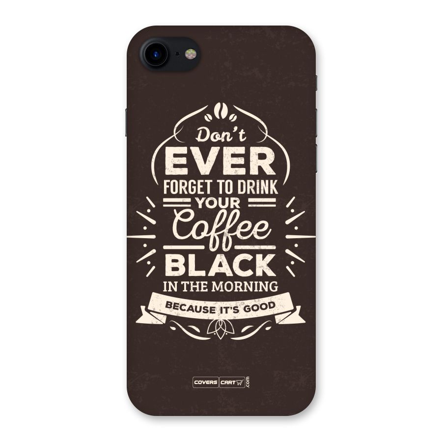 Morning Coffee Love Back Case for iPhone SE 2020