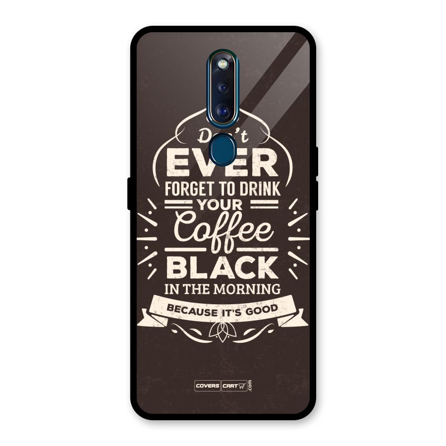 Morning Coffee Love Glass Back Case for Oppo F11 Pro