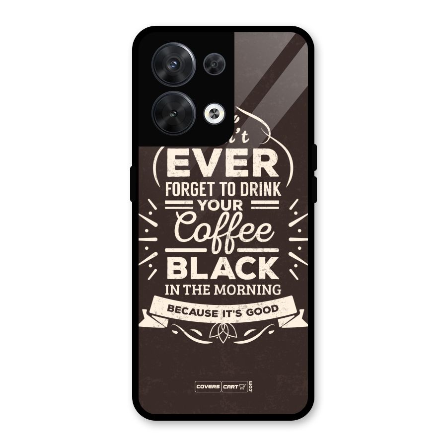 Morning Coffee Love Glass Back Case for Oppo Reno8 5G