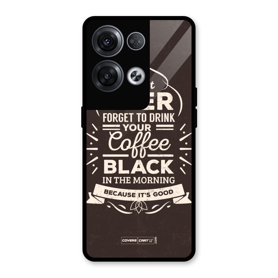 Morning Coffee Love Glass Back Case for Oppo Reno8 Pro 5G