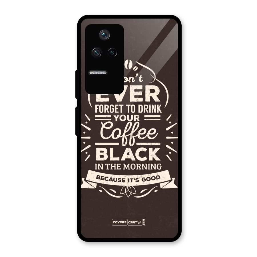 Morning Coffee Love Glass Back Case for Poco F4 5G