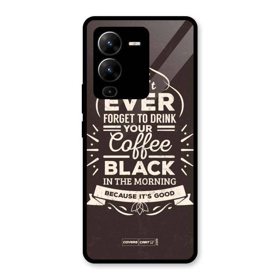 Morning Coffee Love Glass Back Case for Vivo V25 Pro