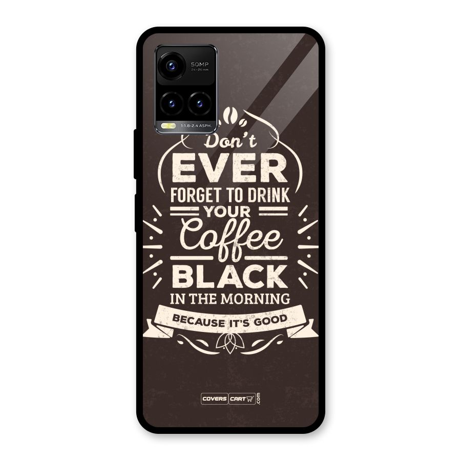 Morning Coffee Love Glass Back Case for Vivo Y21T