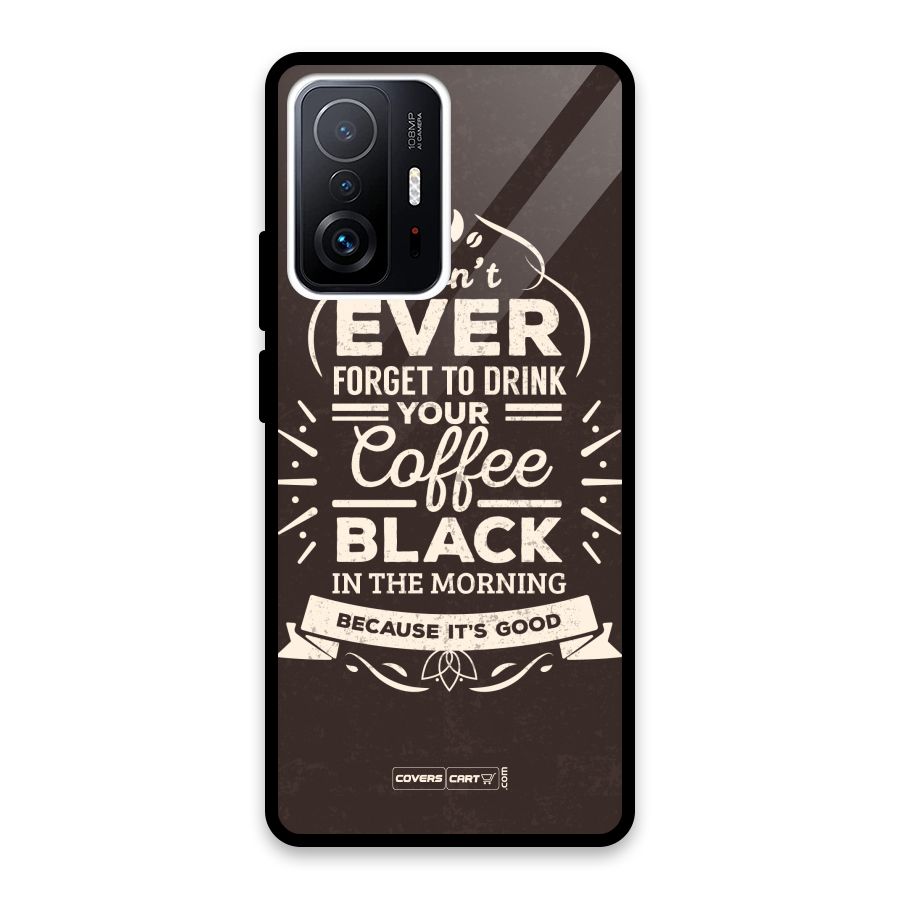 Morning Coffee Love Glass Back Case for Xiaomi 11T Pro