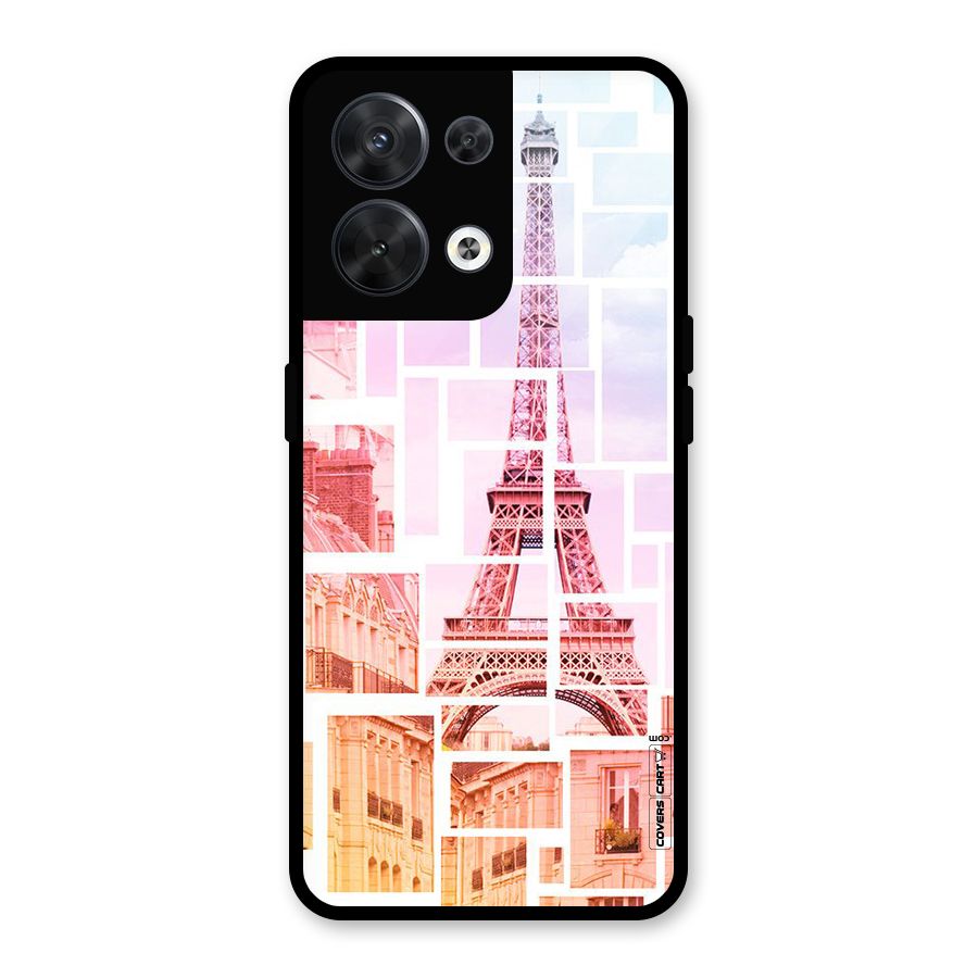 Mosiac City Glass Back Case for Oppo Reno8 5G