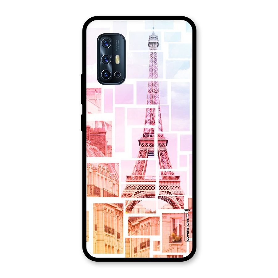 Mosiac City Glass Back Case for Vivo V17