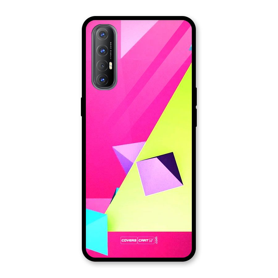 Motion Triangles Glass Back Case for Oppo Reno3 Pro