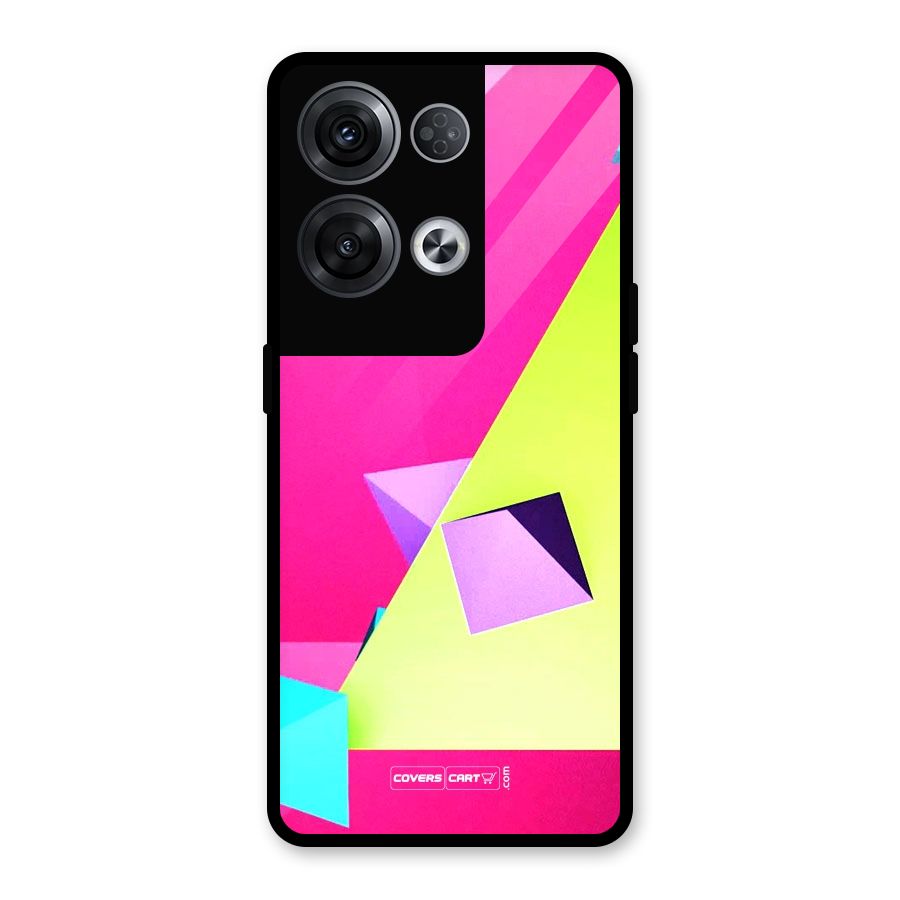Motion Triangles Glass Back Case for Oppo Reno8 Pro 5G