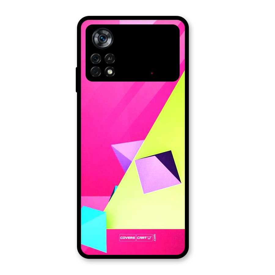 Motion Triangles Glass Back Case for Poco X4 Pro 5G