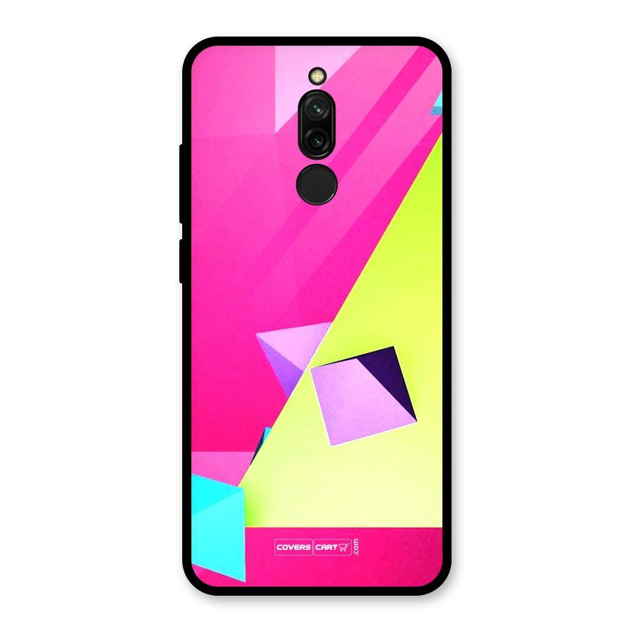 Motion Triangles Glass Back Case for Redmi 8