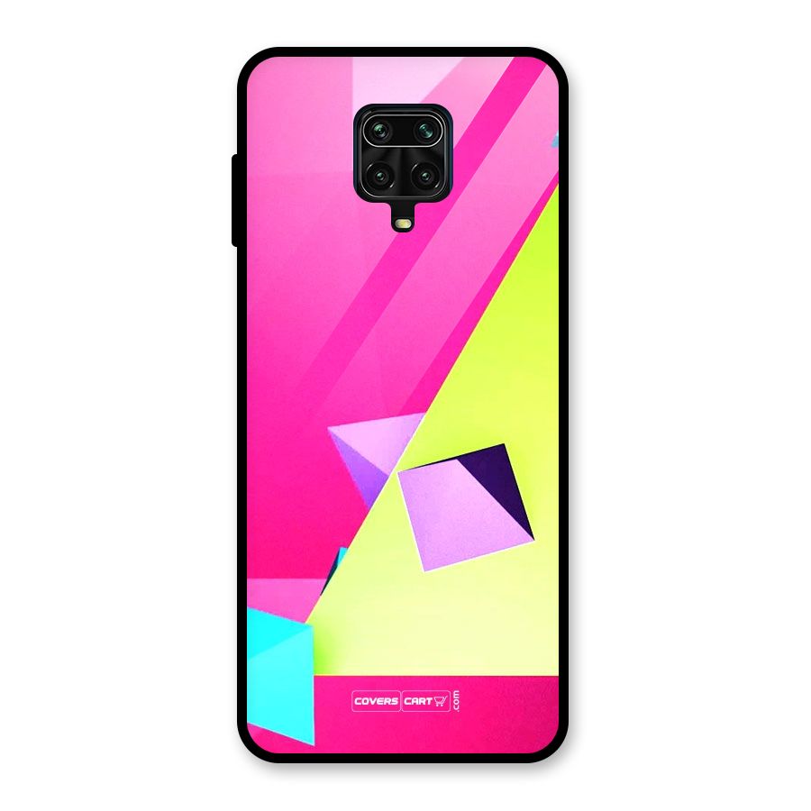 Motion Triangles Glass Back Case for Redmi Note 9 Pro Max