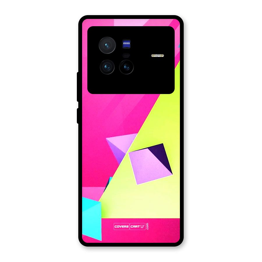 Motion Triangles Glass Back Case for Vivo X80