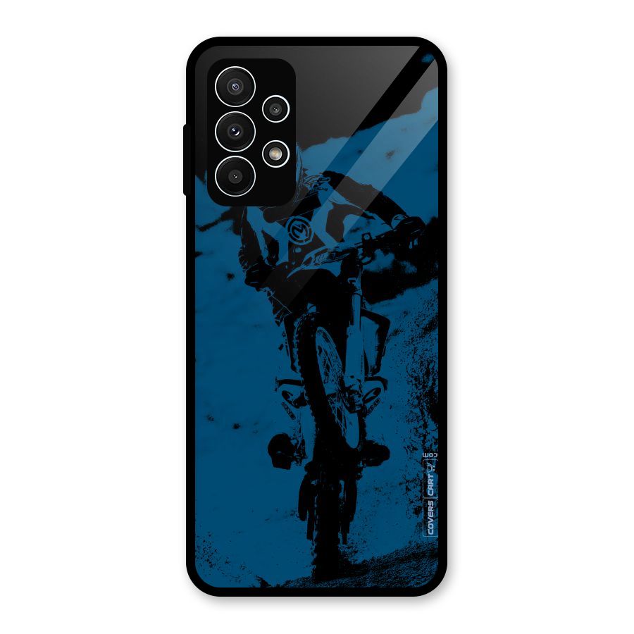 Moto Combat Glass Back Case for Galaxy A23