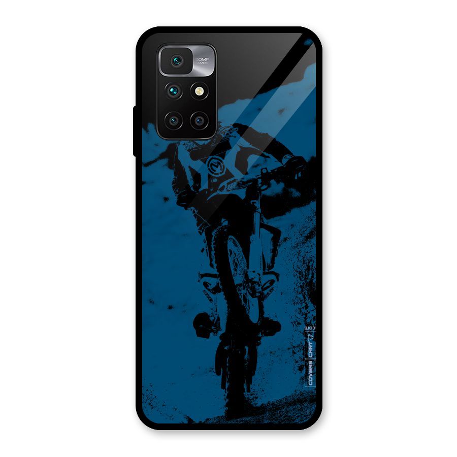 Moto Combat Glass Back Case for Redmi 10 Prime