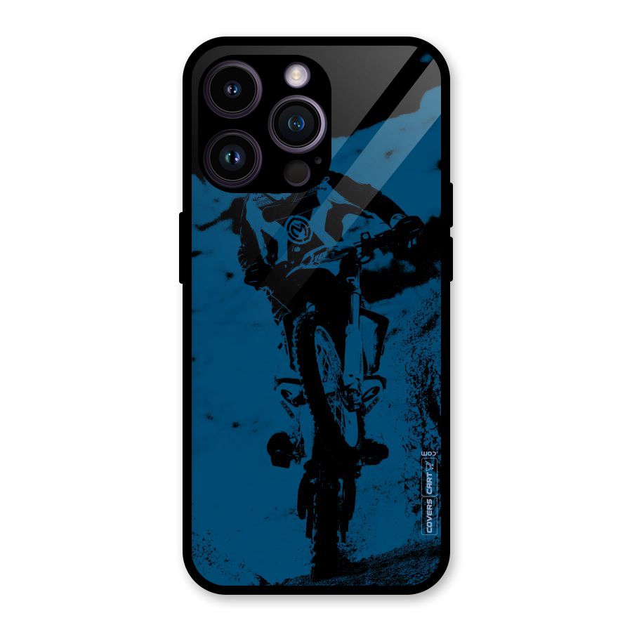 Moto Combat Glass Back Case for iPhone 14 Pro Max