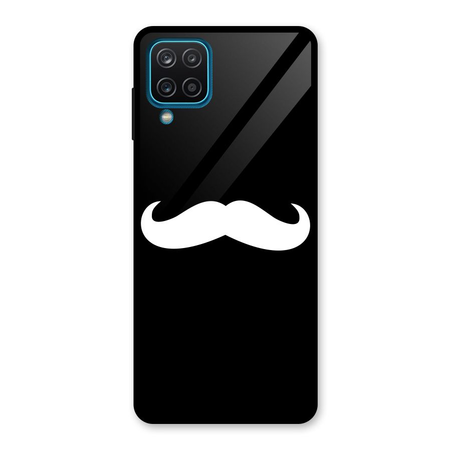 Moustache Love Glass Back Case for Galaxy A12