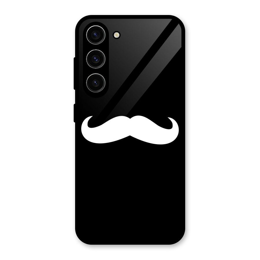Moustache Love Glass Back Case for Galaxy S23