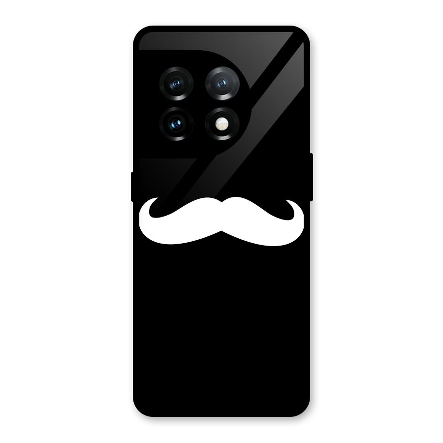 Moustache Love Glass Back Case for OnePlus 11