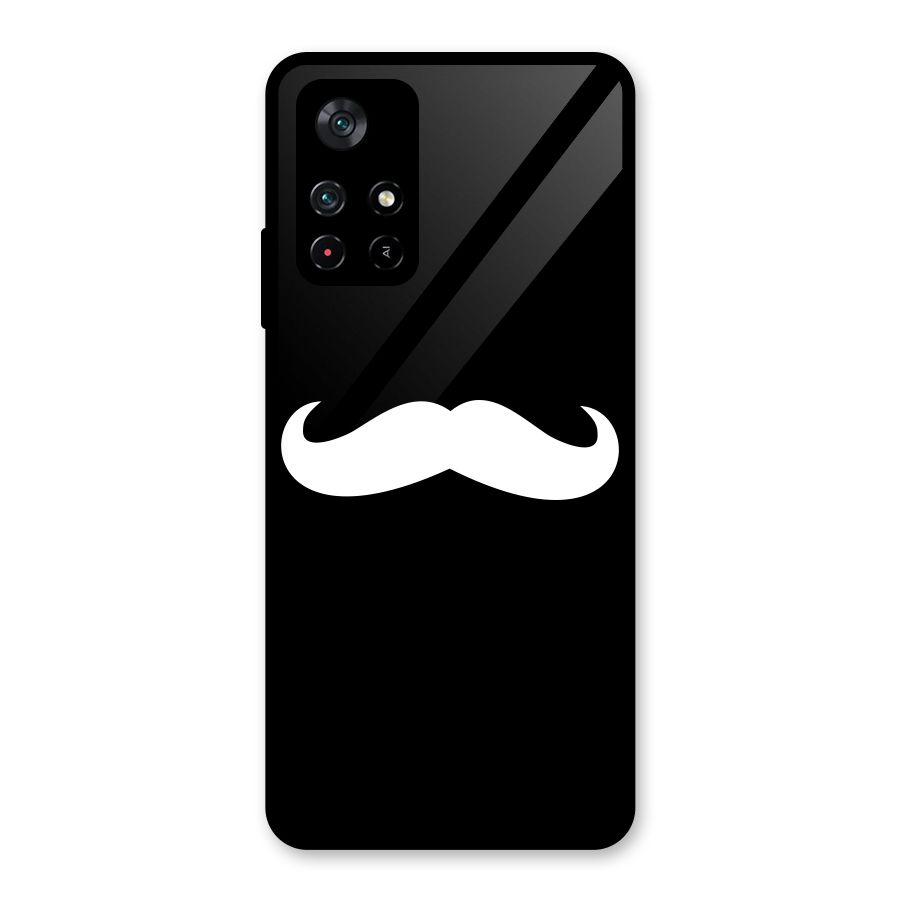 Moustache Love Glass Back Case for Poco M4 Pro 5G