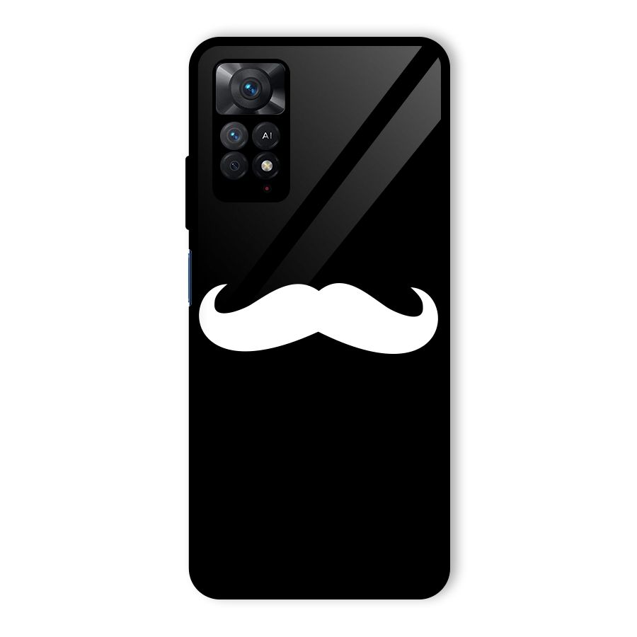 Moustache Love Glass Back Case for Redmi Note 11 Pro