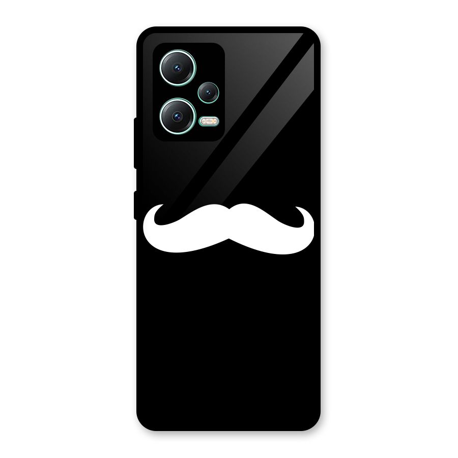 Moustache Love Glass Back Case for Redmi Note 12 5G