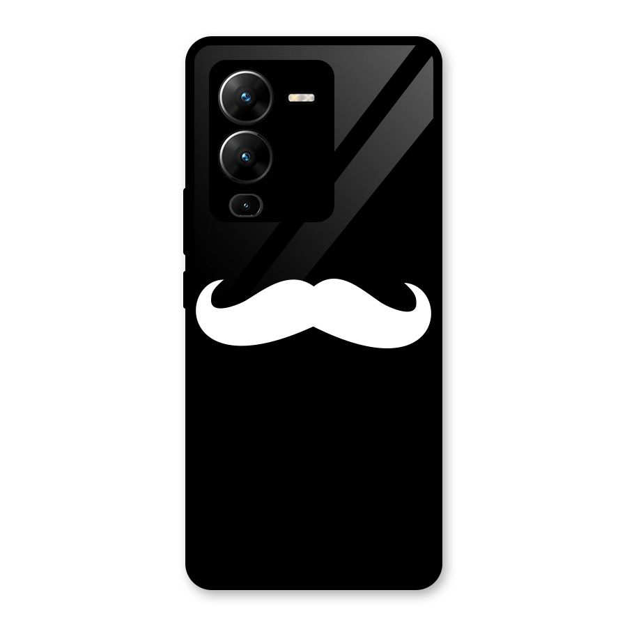 Moustache Love Glass Back Case for Vivo V25 Pro