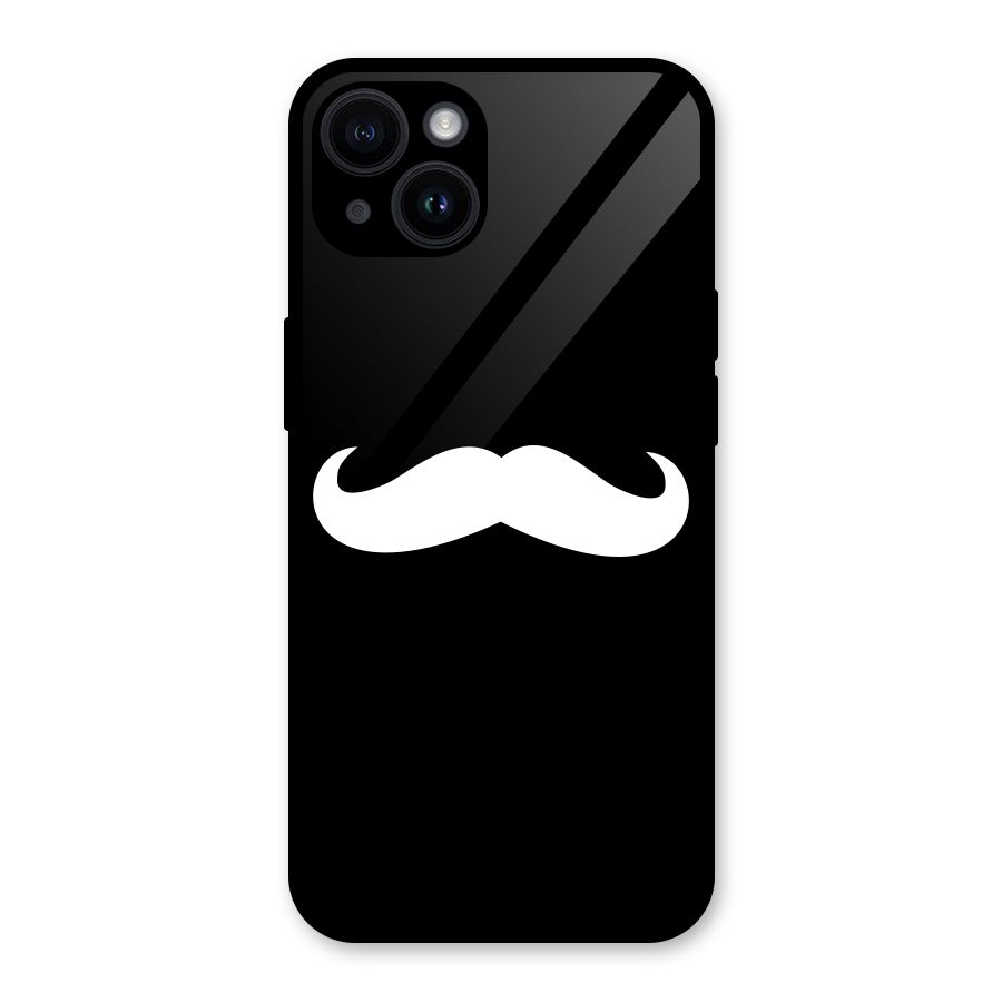 Moustache Love Glass Back Case for iPhone 14