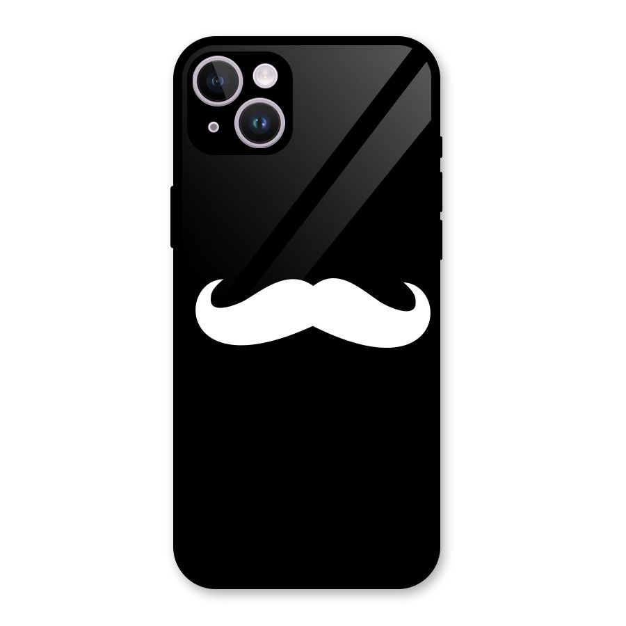 Moustache Love Glass Back Case for iPhone 14 Plus