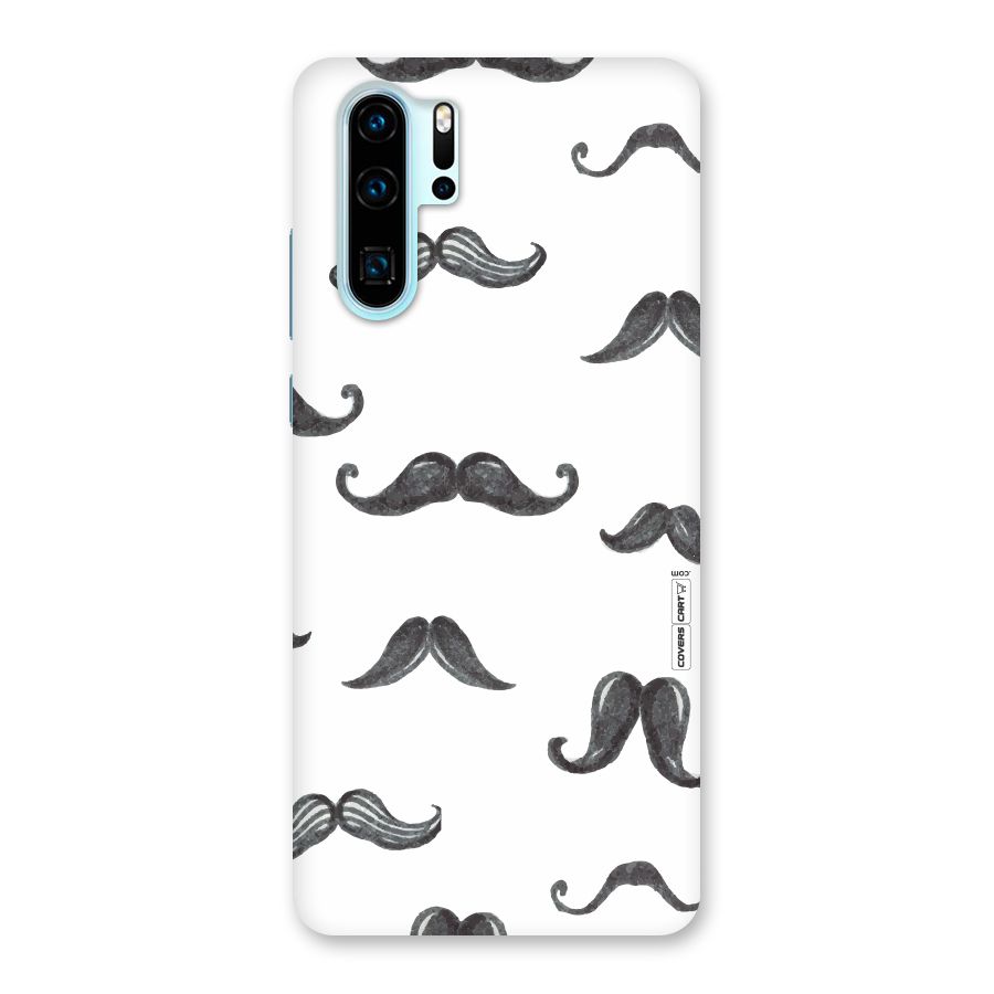 Moustache Pattern (Black) Back Case for Huawei P30 Pro