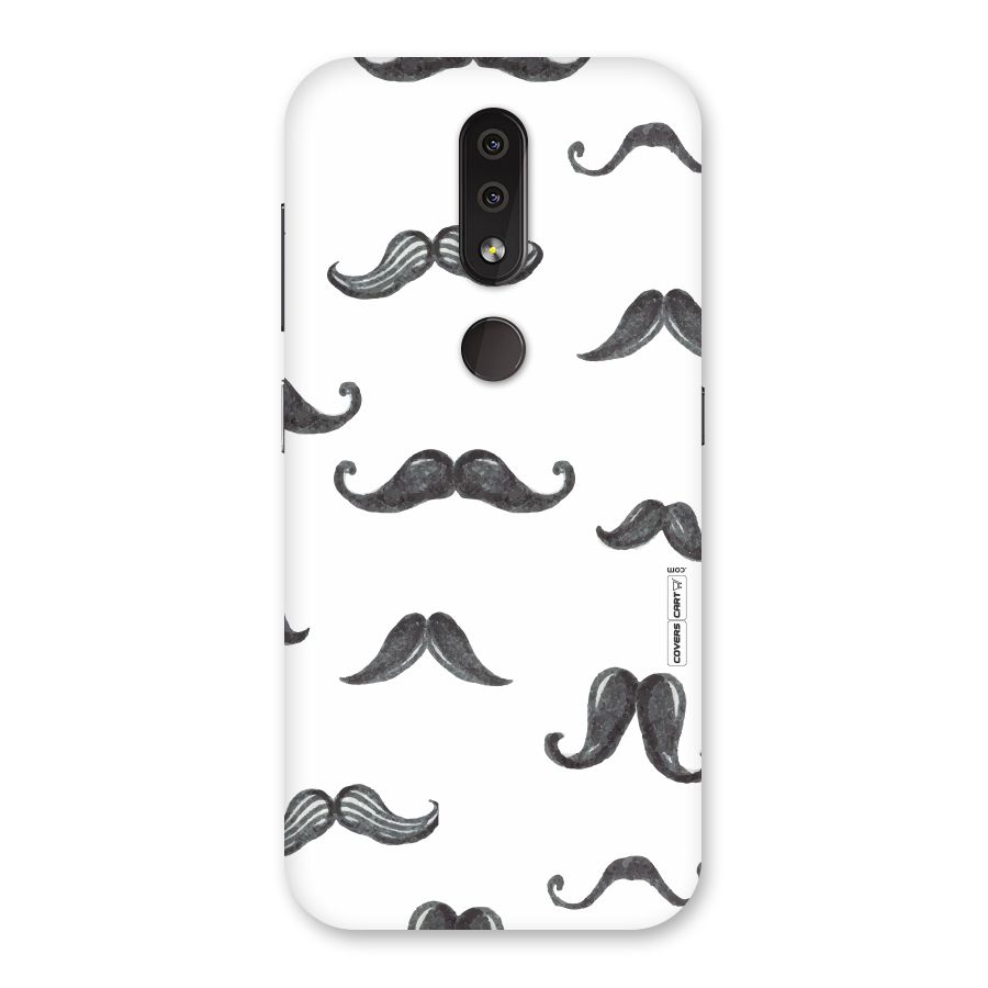 Moustache Pattern (Black) Back Case for Nokia 4.2