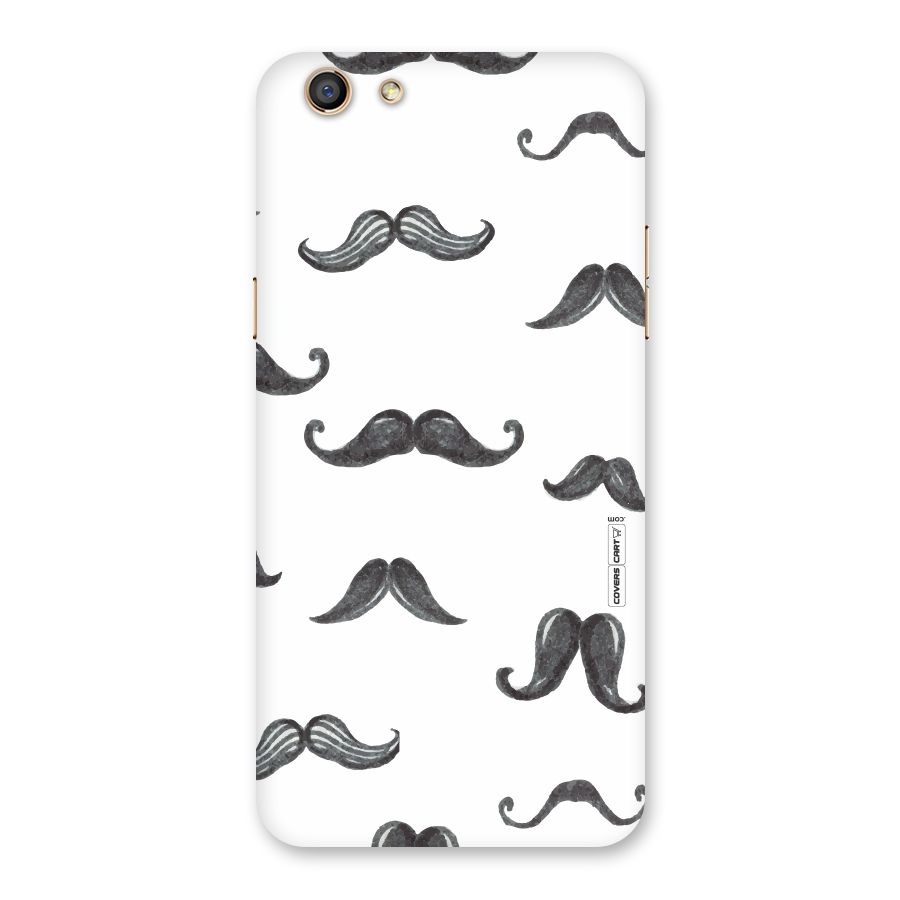 Moustache Pattern (Black) Back Case for Oppo F3