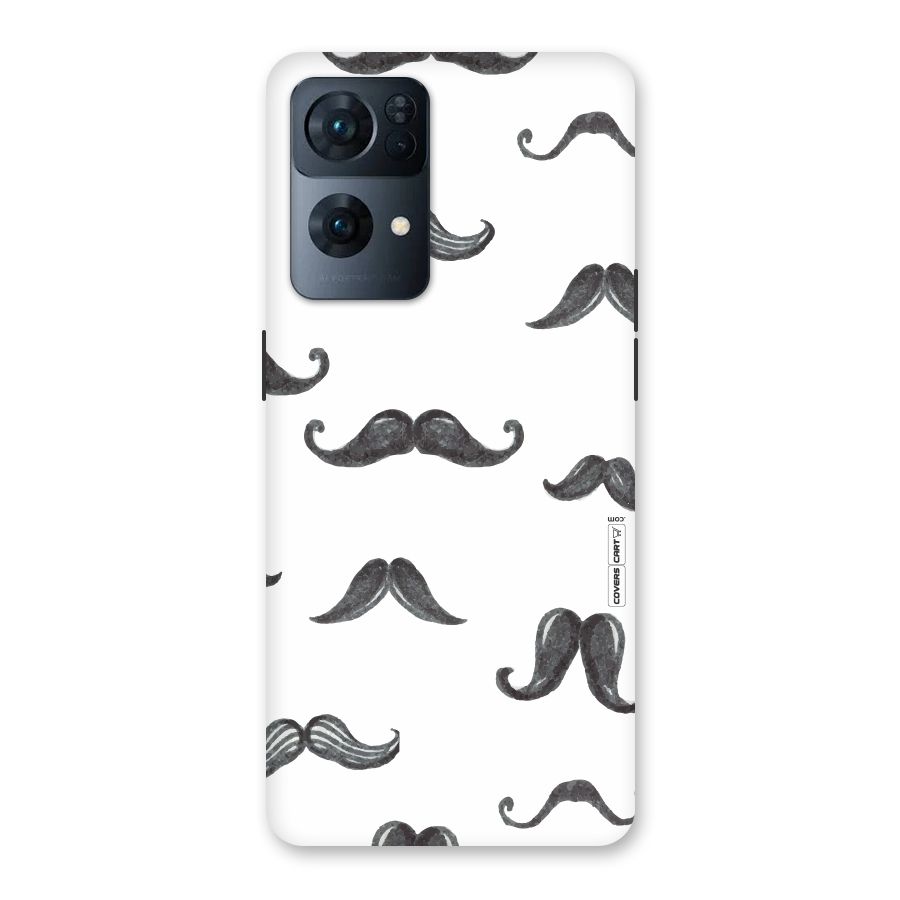 Moustache Pattern (Black) Back Case for Oppo Reno7 Pro 5G