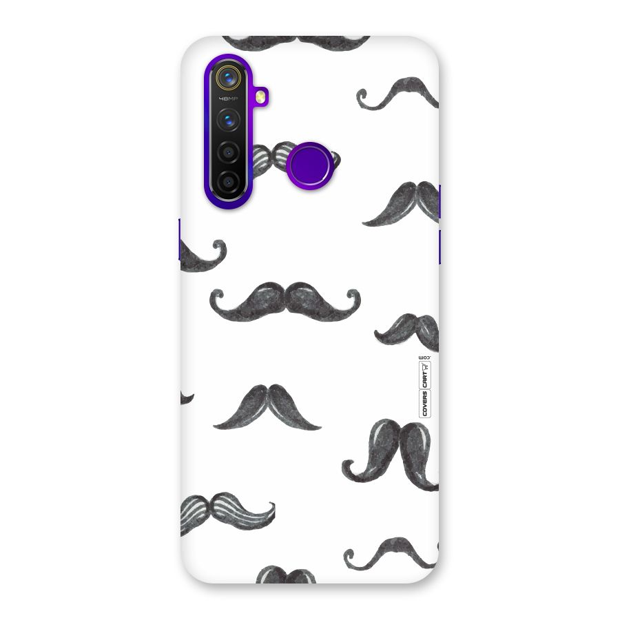 Moustache Pattern (Black) Back Case for Realme 5 Pro