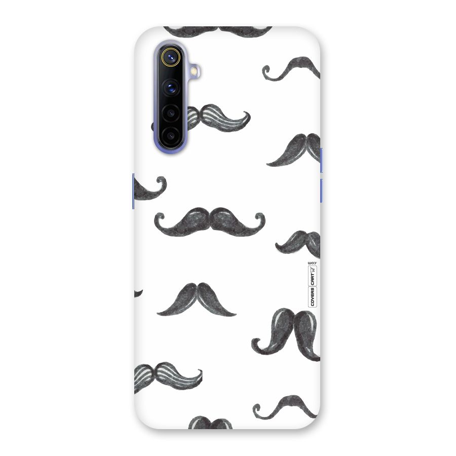 Moustache Pattern (Black) Back Case for Realme 6i