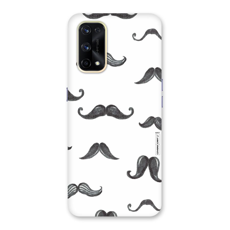Moustache Pattern (Black) Glass Back Case for Realme X7 Pro