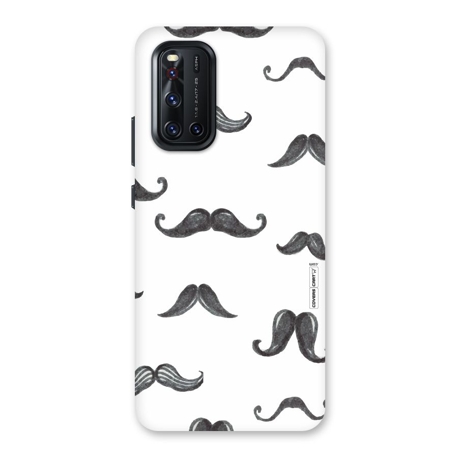 Moustache Pattern (Black) Back Case for Vivo V19