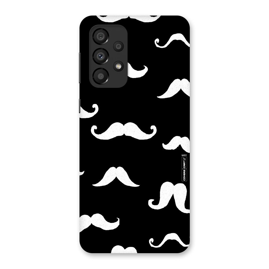Moustache Pattern (White) Back Case for Galaxy A33 5G
