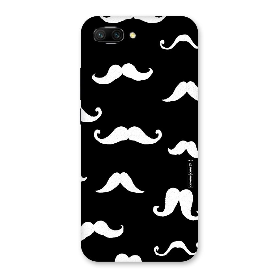Moustache Pattern (White) Back Case for Honor 10