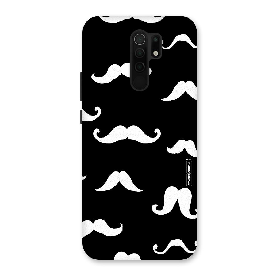 Moustache Pattern (White) Back Case for Poco M2