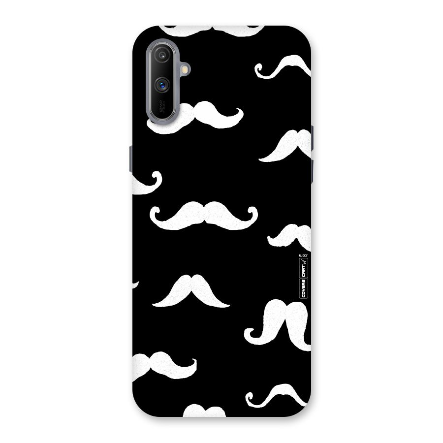 Moustache Pattern (White) Back Case for Realme C3